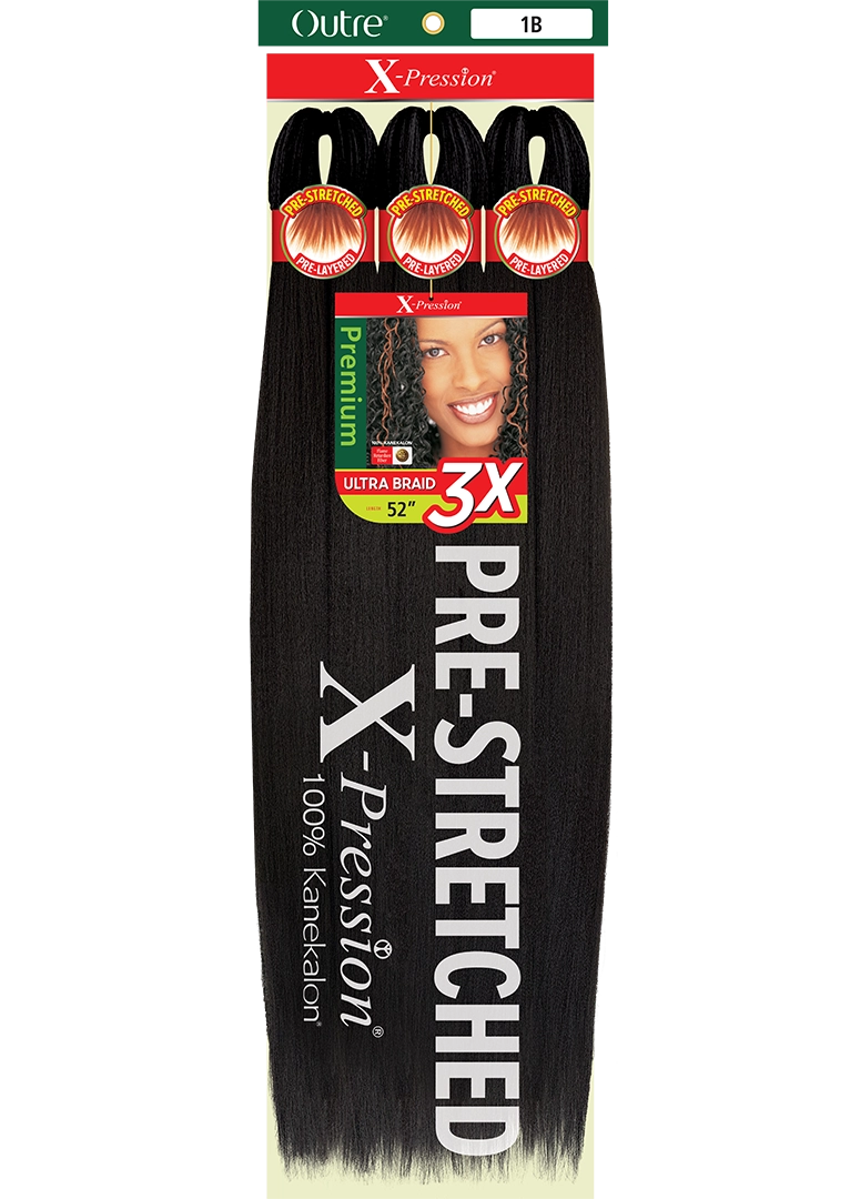 Outre X-Pression Pre-Stretched Braid 52” #1B
