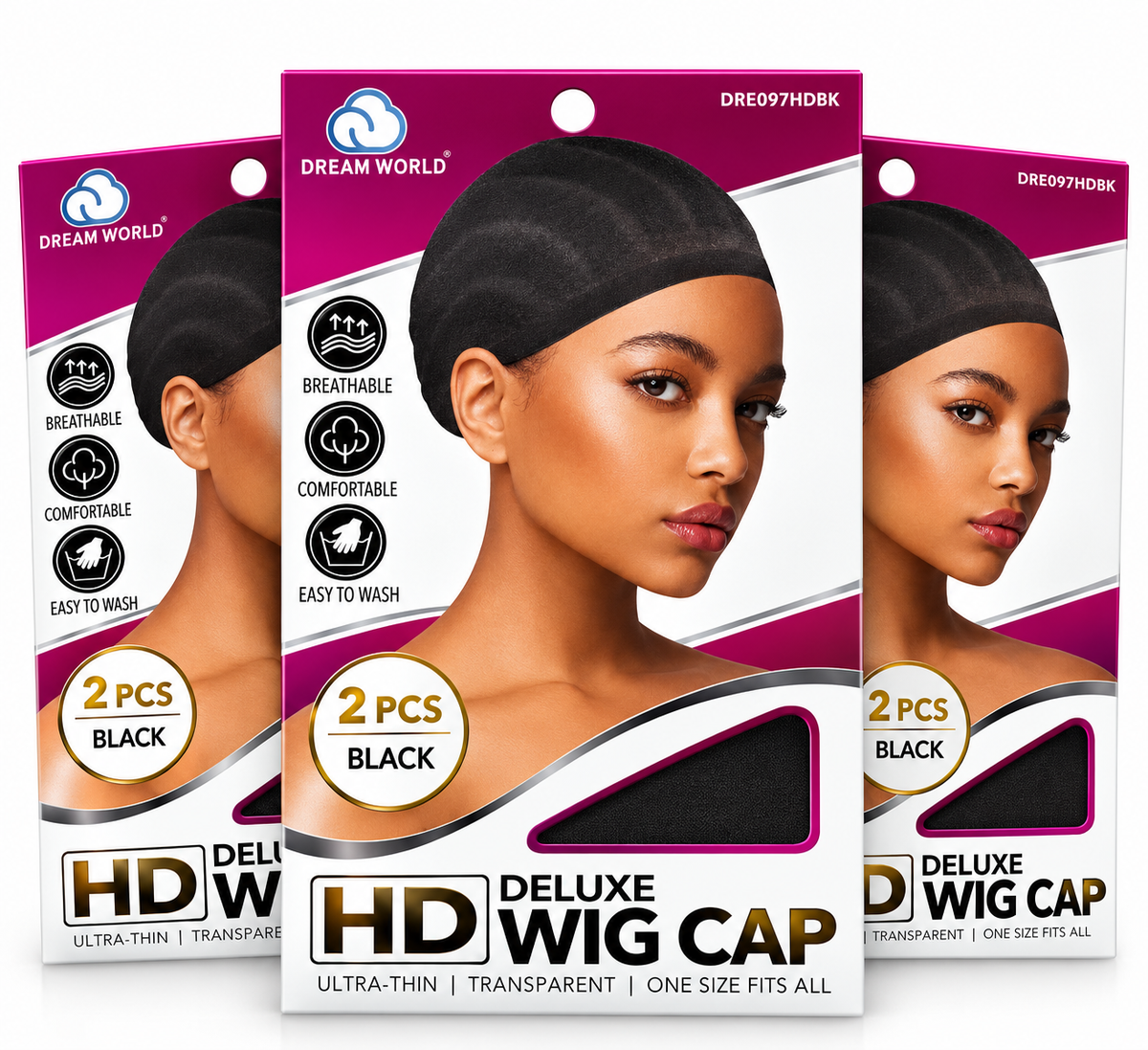 HD ultra thin wig cap 3 pack