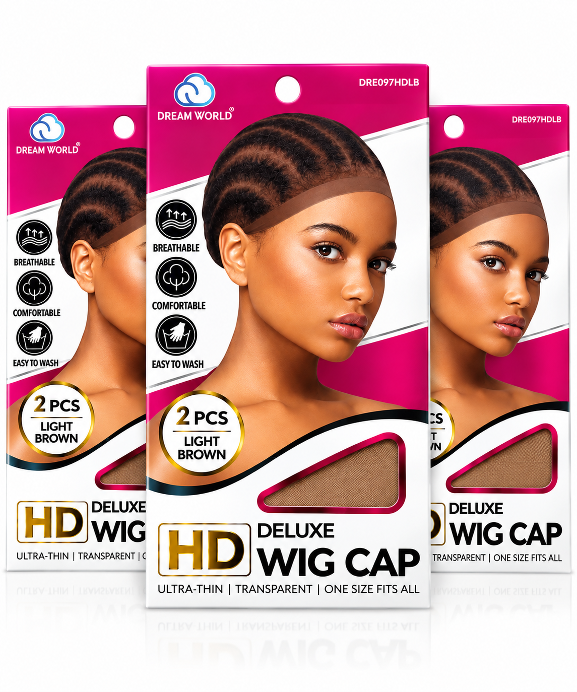 HD ultra thin wig cap 3 pack
