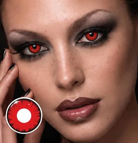 WickedEyez Contacts Red Vampire
