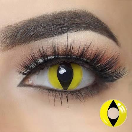 WickedEyez Contacts Yellow Cat