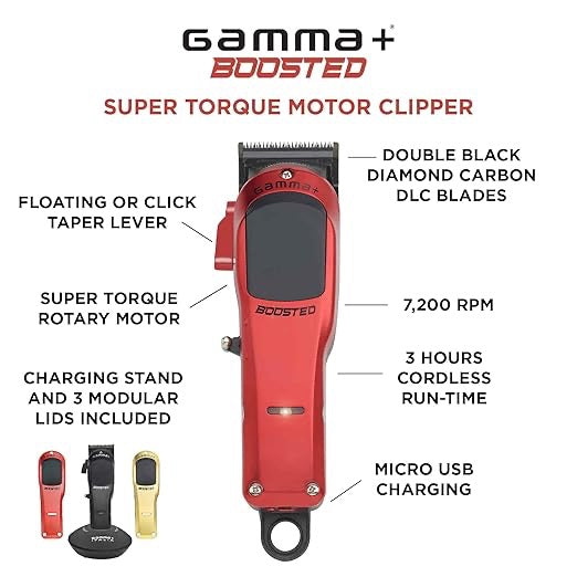 GAMMA+ Boosted Professional Cordless Barber Hair Tools Collection – High Performance Hair Clippers