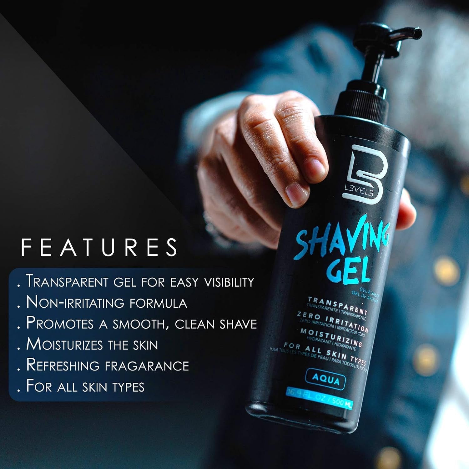 L3 Shaving Gel - Straight Razor Shave Gel 16.9 oz