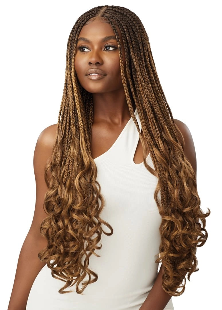 Pre-Braided Wig 13"x4" CURL BOX BRAIDS 32"