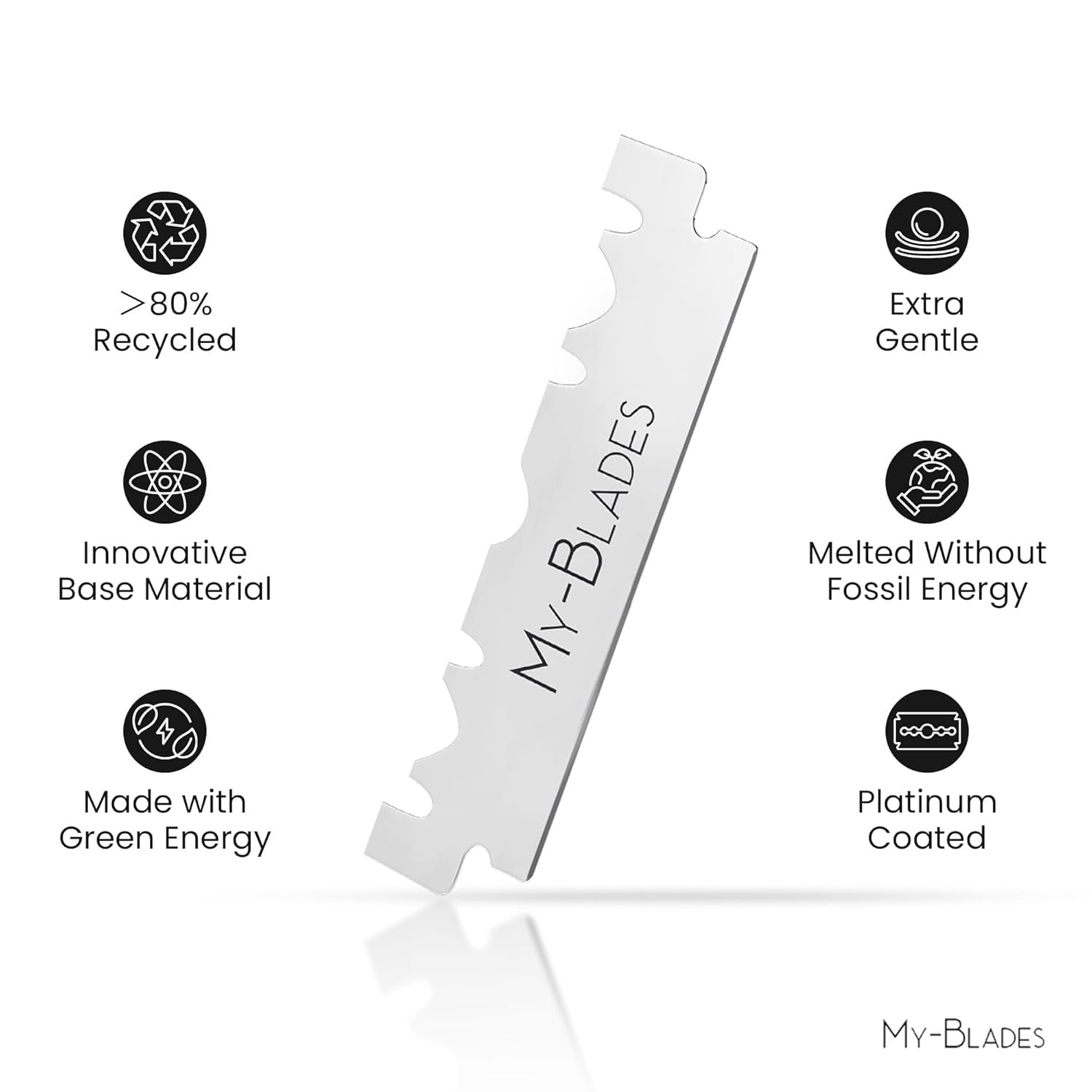MY-BLADES PLATINUM SINGLE EDGE RAZOR BLADES 100/pk