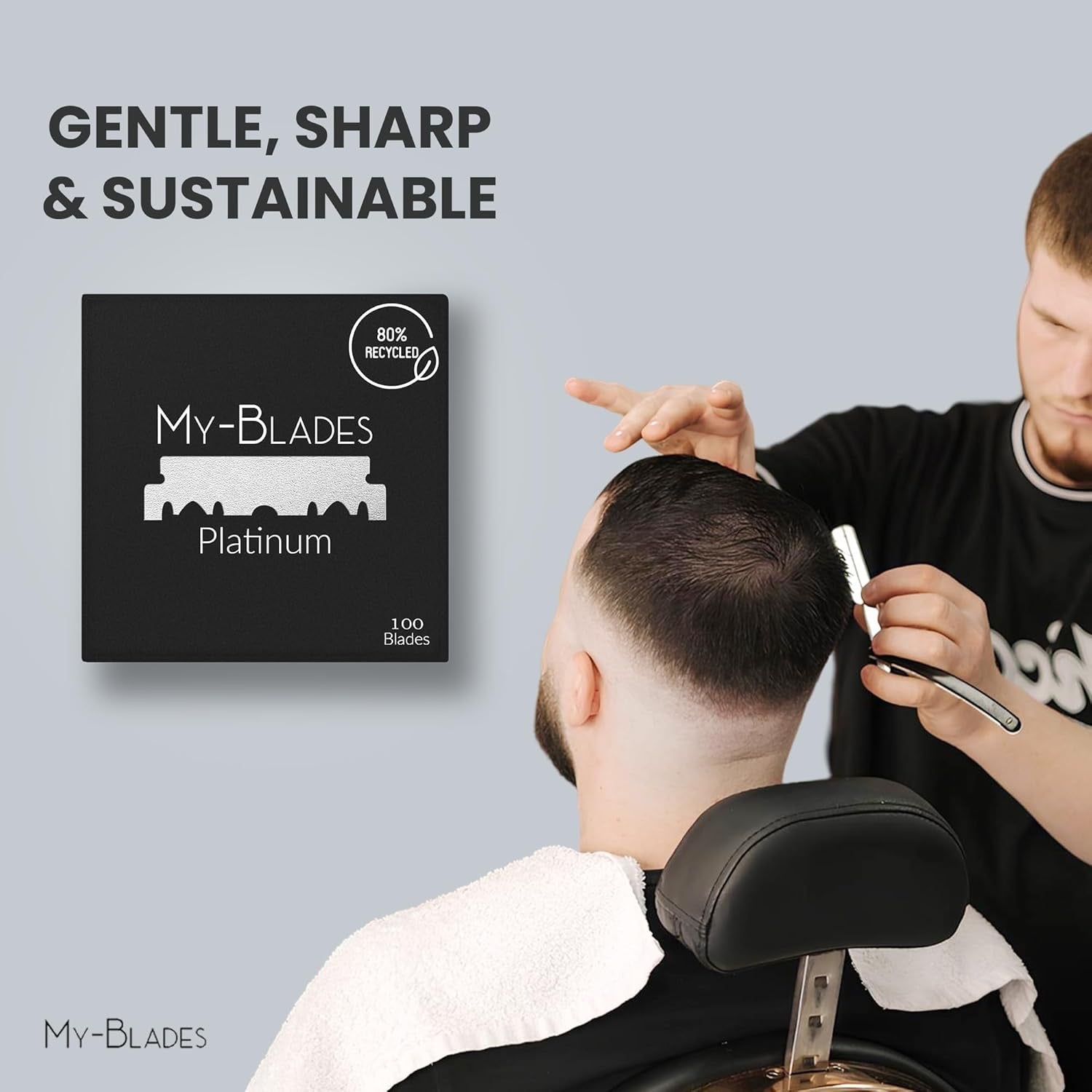 MY-BLADES PLATINUM SINGLE EDGE RAZOR BLADES 100/pk