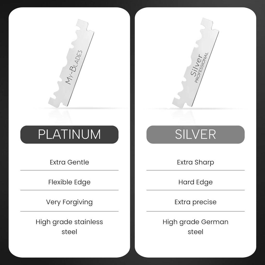 MY-BLADES PLATINUM SINGLE EDGE RAZOR BLADES 100/pk