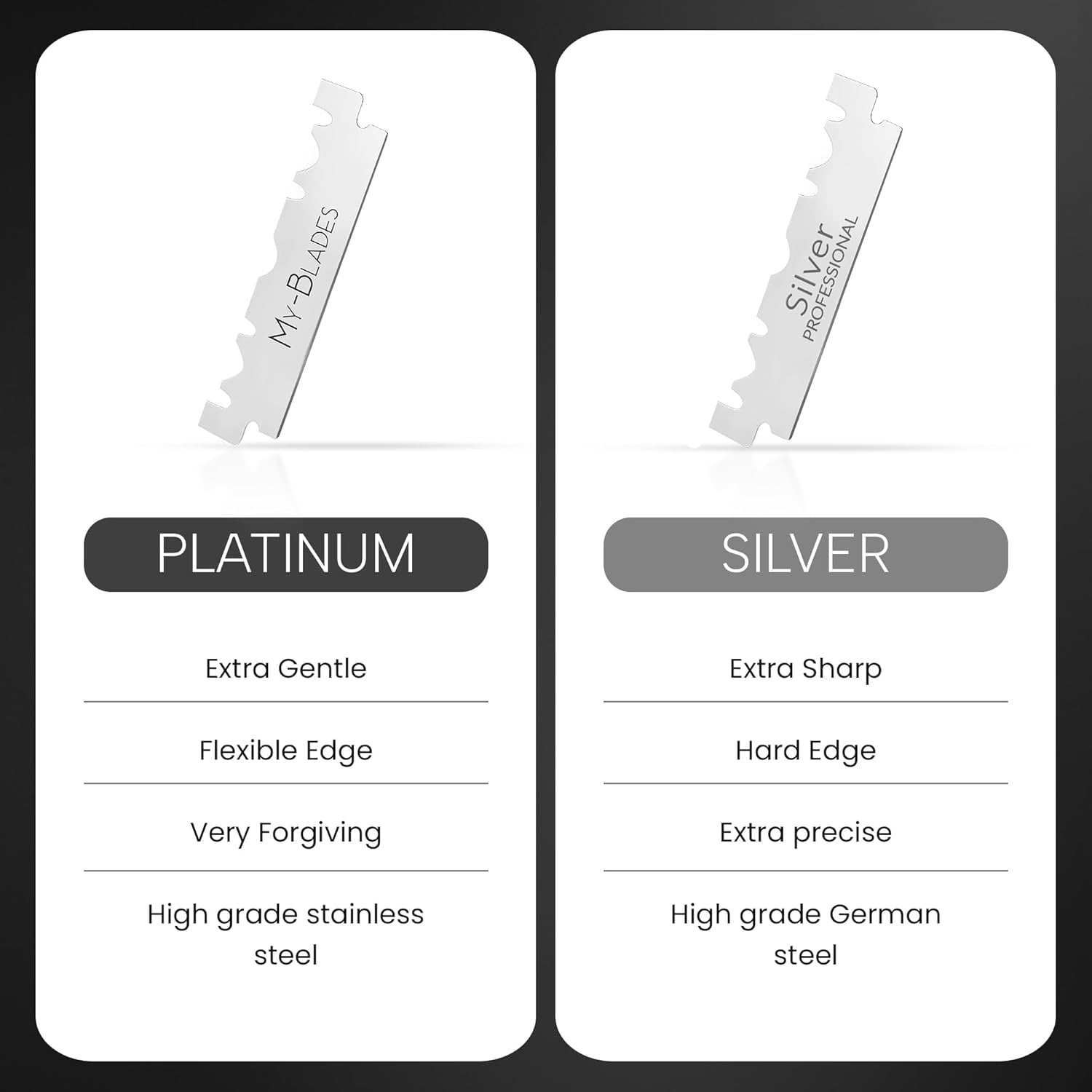 MY-BLADES PLATINUM SINGLE EDGE RAZOR BLADES 100/pk