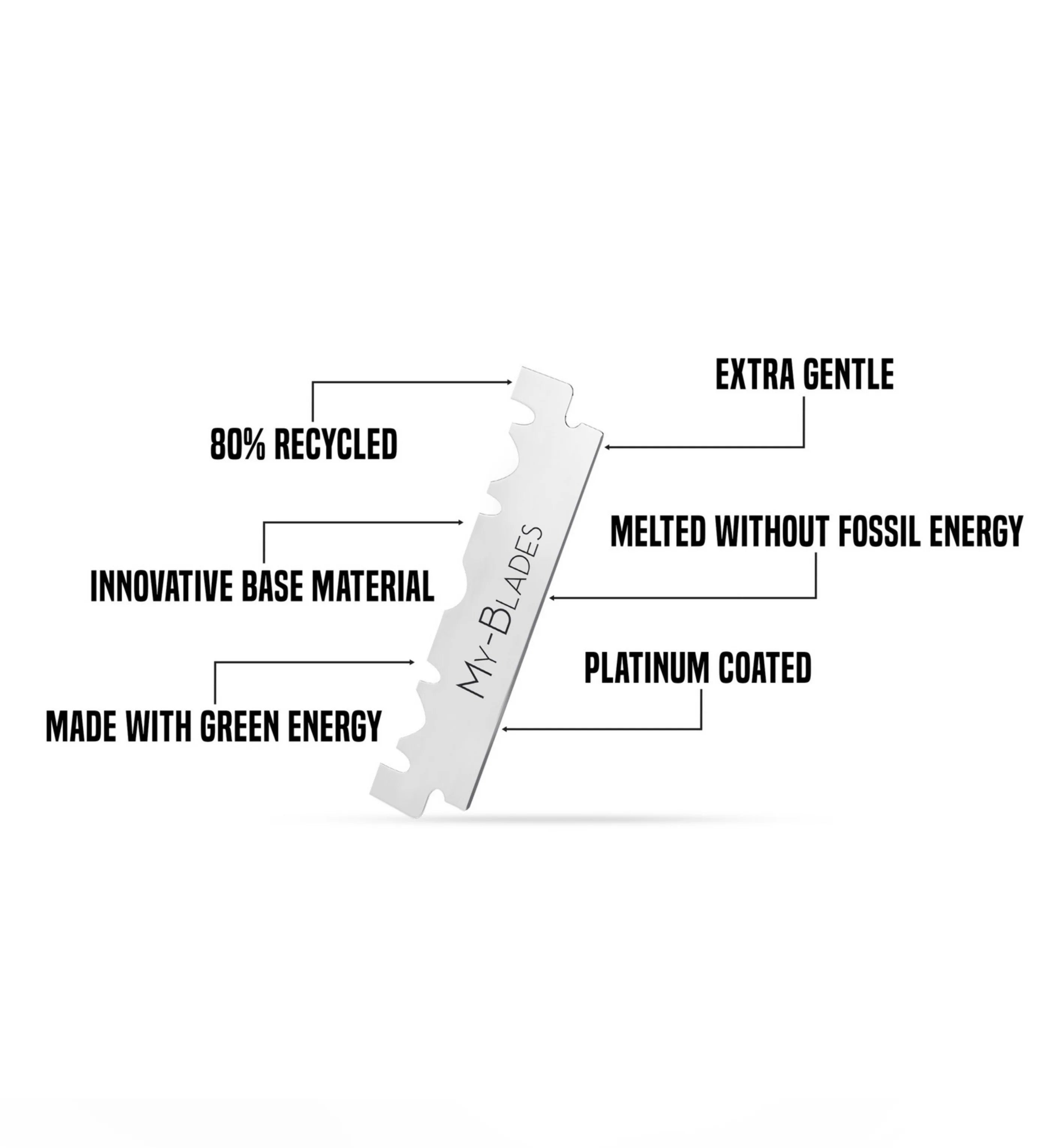 MY-BLADES PLATINUM SINGLE EDGE RAZOR BLADES 100/pk