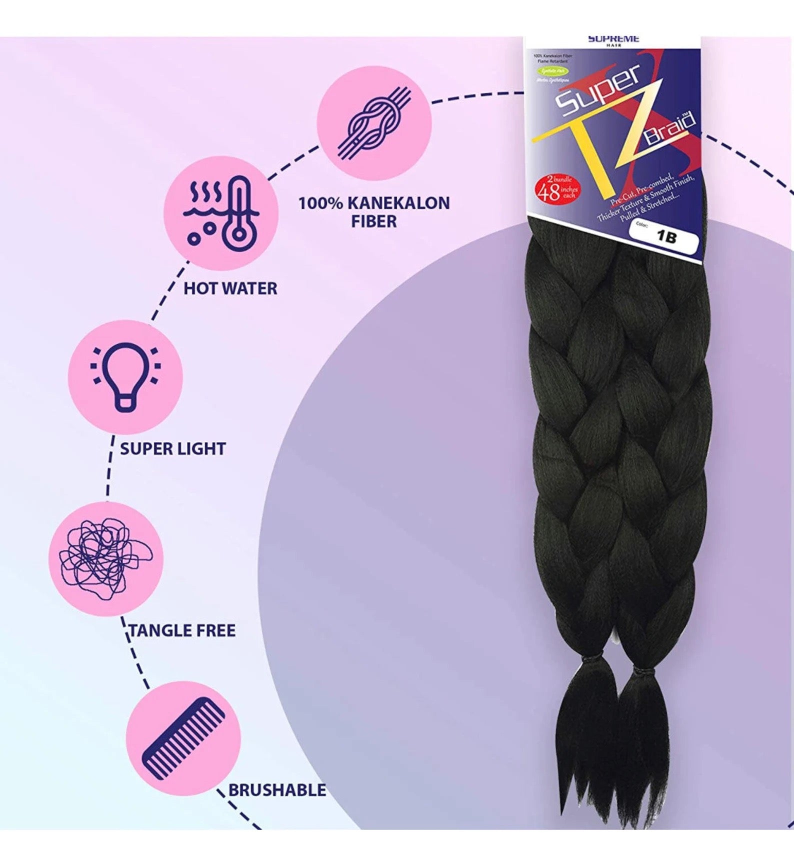 Braiding Hair, Pre-Stretch 48'' – EBS