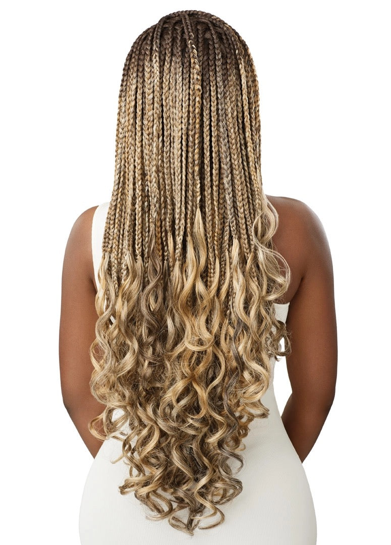 Pre-Braided Wig 13"x4" CURL BOX BRAIDS 32"