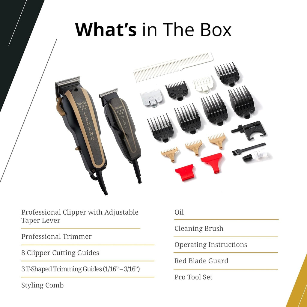 Wahl Barber Legend & Hero Combo Clipper & Trimmer