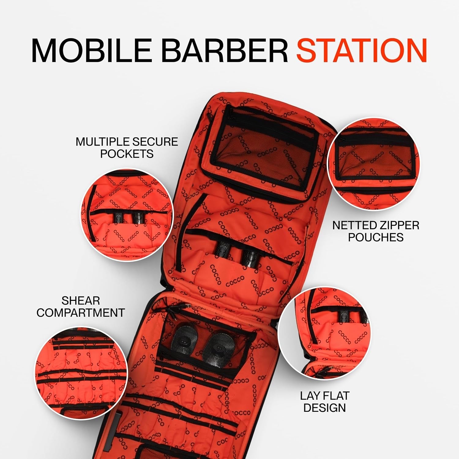 Cocco Barber Backpack & Mobile Station – Hard Shell Barber Bag