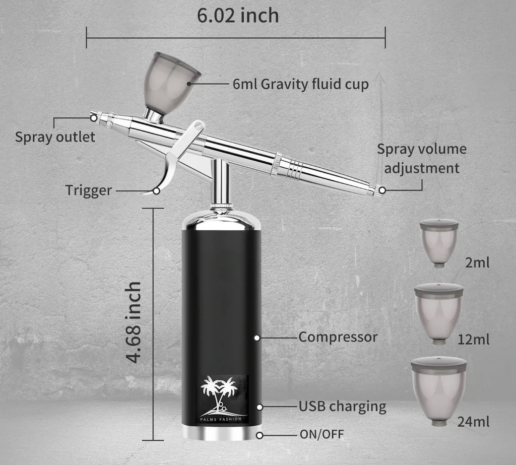 New CORDLESS AIRBRUSH & COMPRESSOR With New Finger Trigger Design