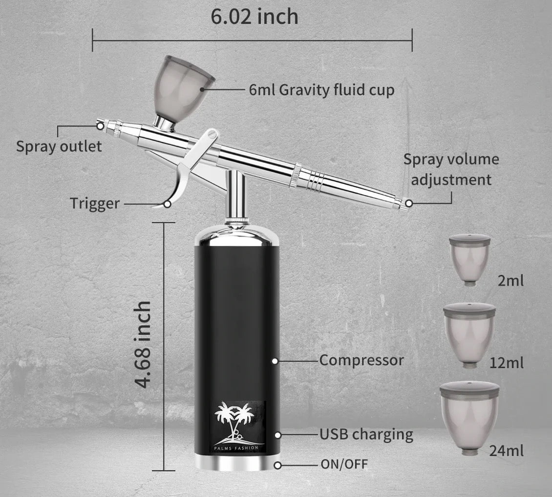 New CORDLESS AIRBRUSH & COMPRESSOR With New Finger Trigger Design