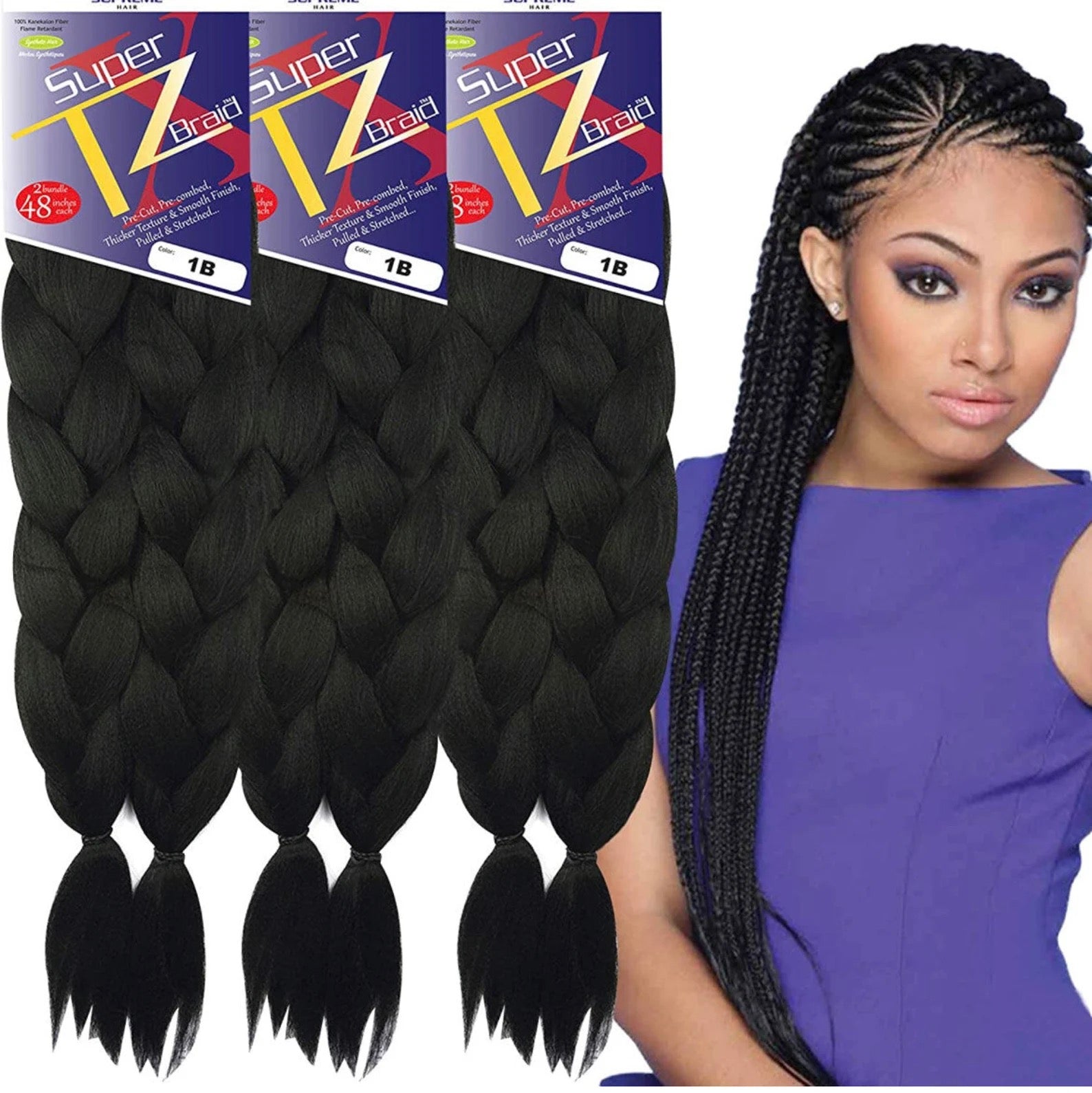Braiding Hair, Pre-Stretch 48'' – EBS